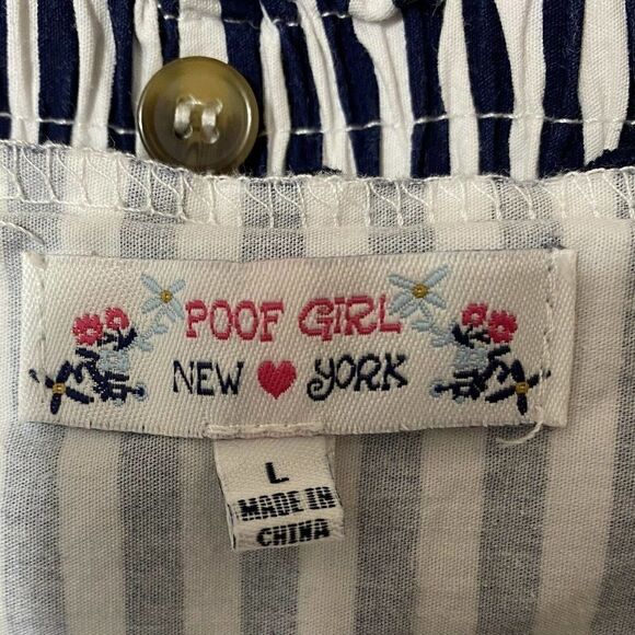 Poof Girl Girls' 2-Piece Striped Shorts Set Girls Large - Picture 3 of 10